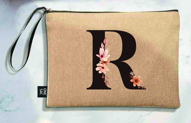 Bolso de mano letra r una pieza (diseño variado) (25×18×1 )